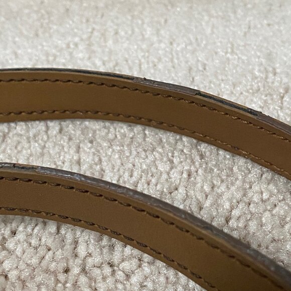 Liz Claiborne Vintge Woven Cream and Tan Leather Tote Bag - Picture 11 of 12